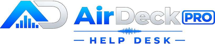 Help Desk | AirDeck Pro